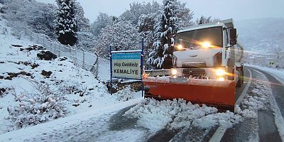 Büyükşehir, karla mücadele çalışmalarını sürdürüyor