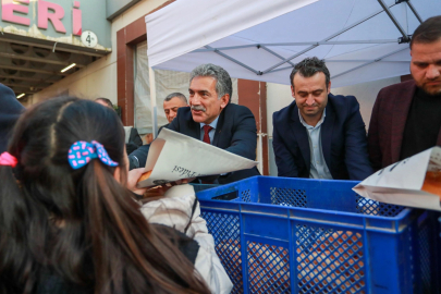 Bursa Gemlik'te iftarlık pideler belediyeden